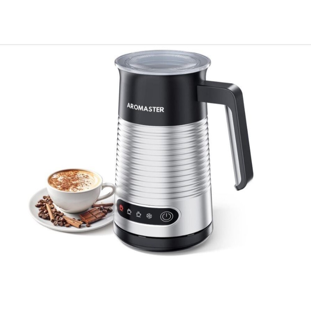NEW Aromaster 4 IN 1 Electric Milk Frother & Steamer Stainless Steel
